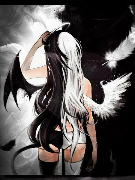 наполовину ангел. наполовину ангел. ангел и демон в одном человеке. злой ангел. наполовину ангел.