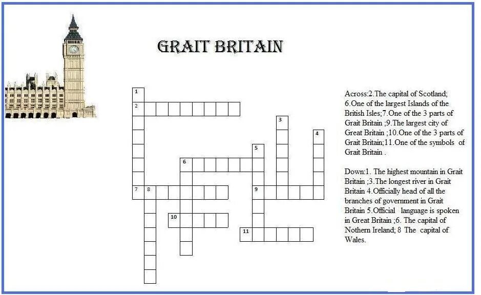 Англ яз 6 класс темы. Кроссворд по английскому языку по Англии. Кроссворд про Англию по английскому языку. Кроссворд на английском с ответами. Кроссворд на тему Великобритания.