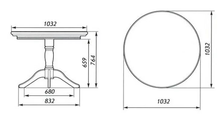 Высота круглого стола. Круглый стол чертеж сбоку. Журнальный столик чертеж сбоку. Круглый столик чертеж. Круглый обеденный стол чертеж.