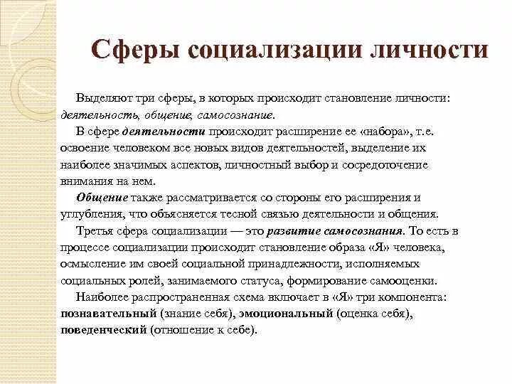 Является сферой социализации