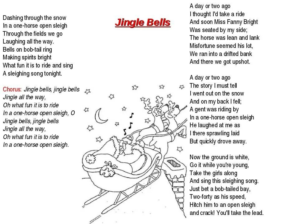 Песенка Jingle Bells текст. Английские песни текст. Песня на английском текст. Слова Jingle Bells на английском с переводом.