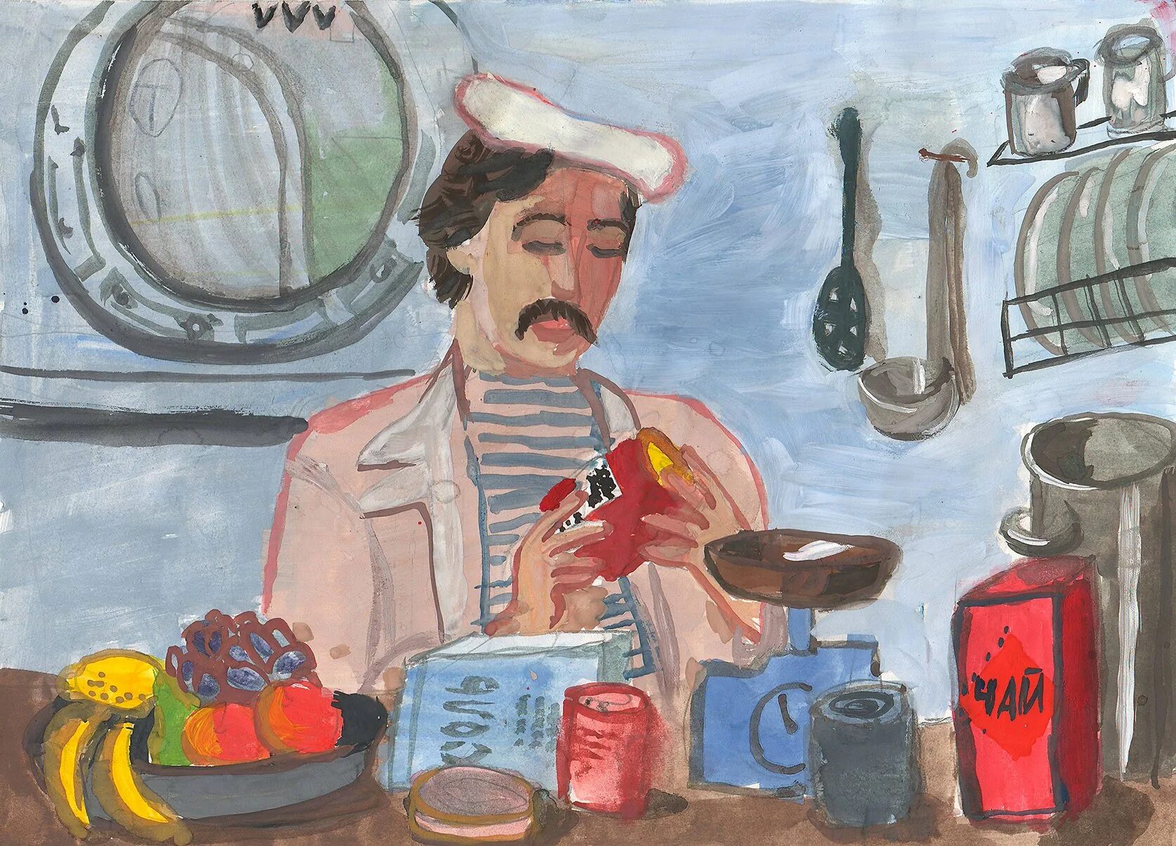 Как выглядит кок. Повар на корабле. камбуз рисунок. повар на корабле картинки для детей. кок на корабле рисунок.