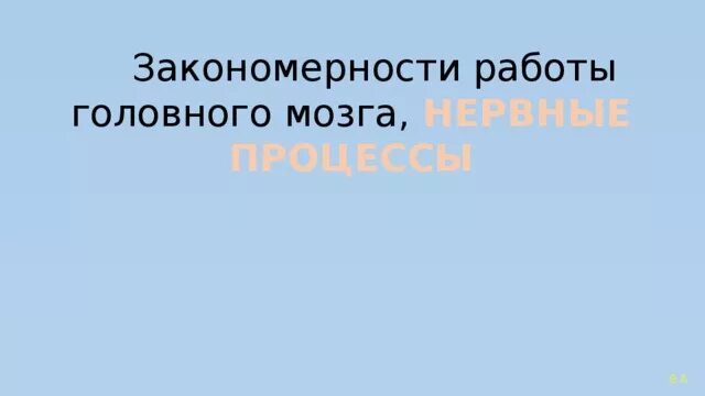 Закономерности работы мозга. Закономерности работы головного мозга. "Основные закономерности работы головного мозга".