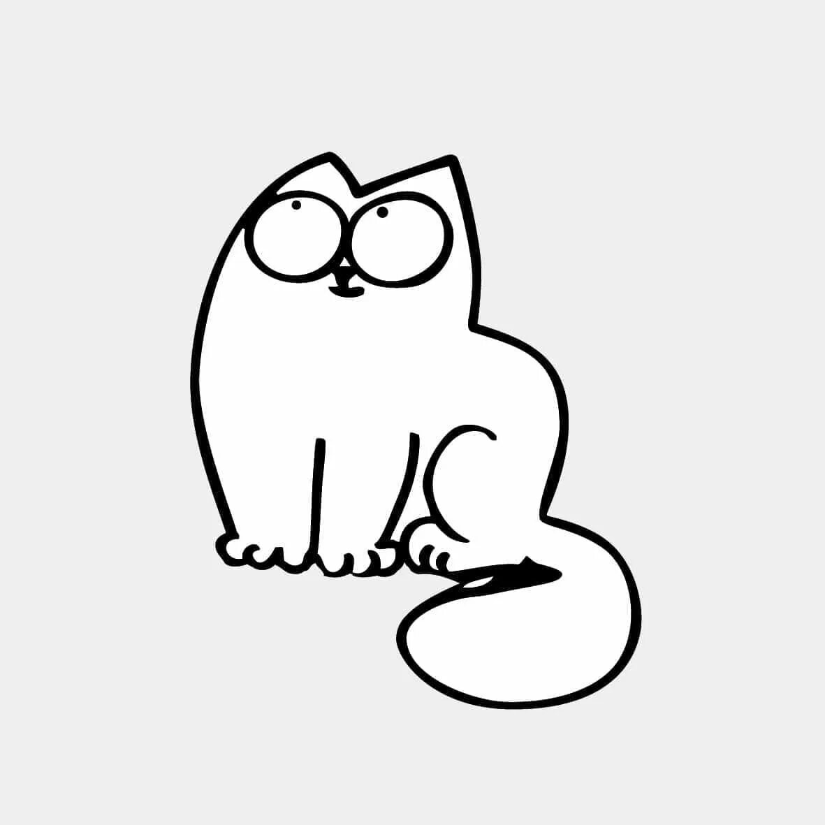 Photo Dibujos sencillos, Contorno de gato, Dibujos fáciles