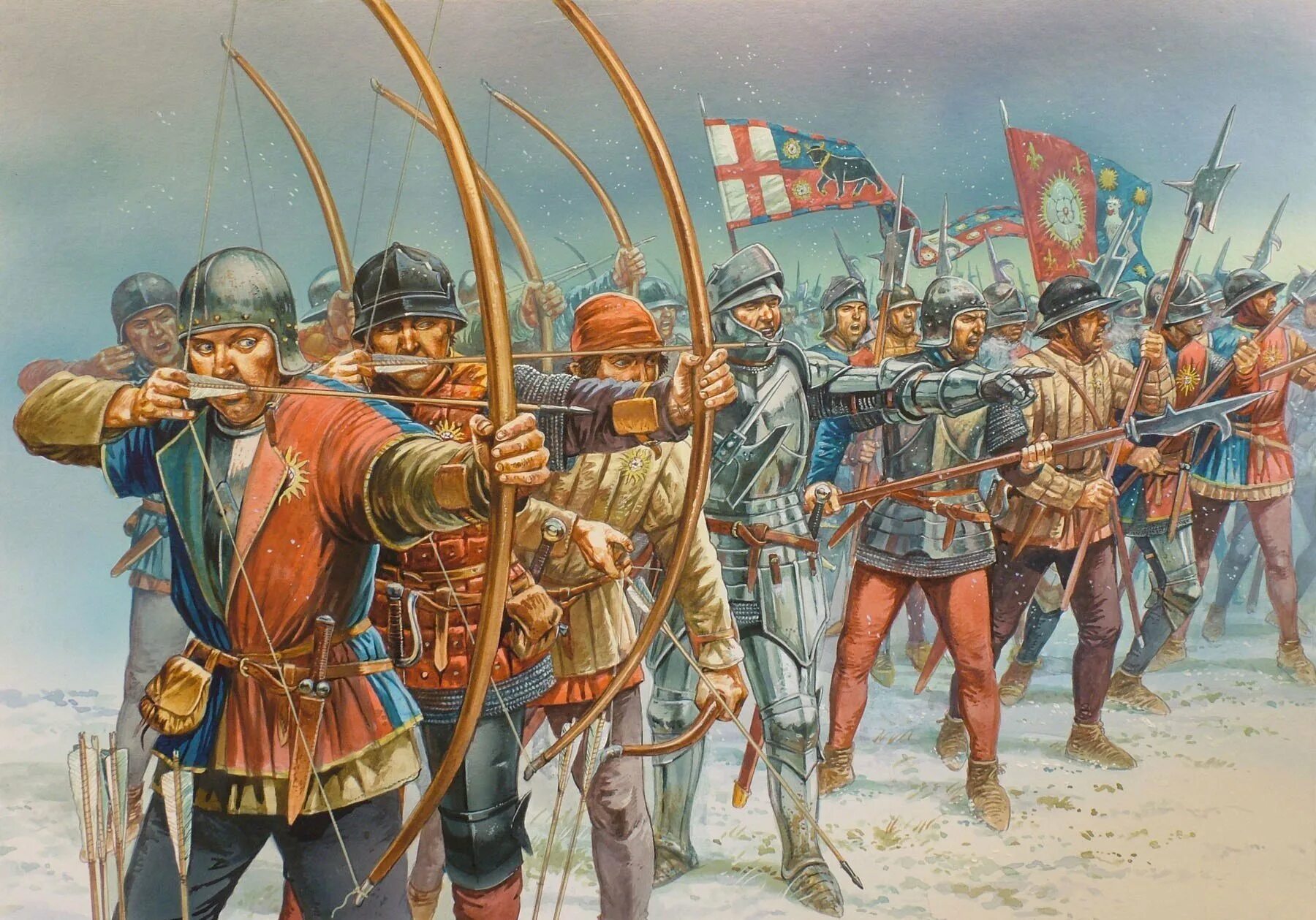 Битва при Таутоне 1461. Английские лучники столетней войны. Английский лучник 15 века. Century wars