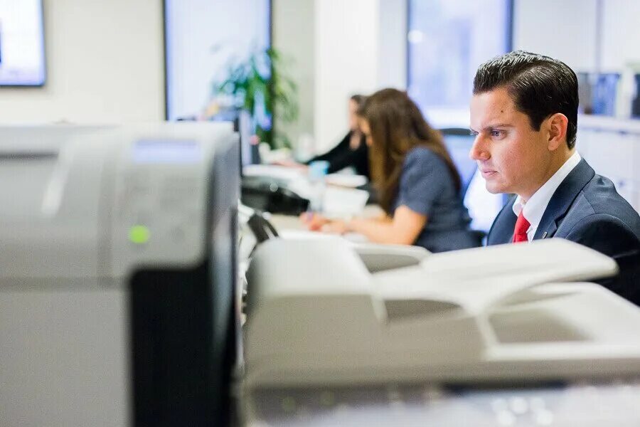 Working in bank