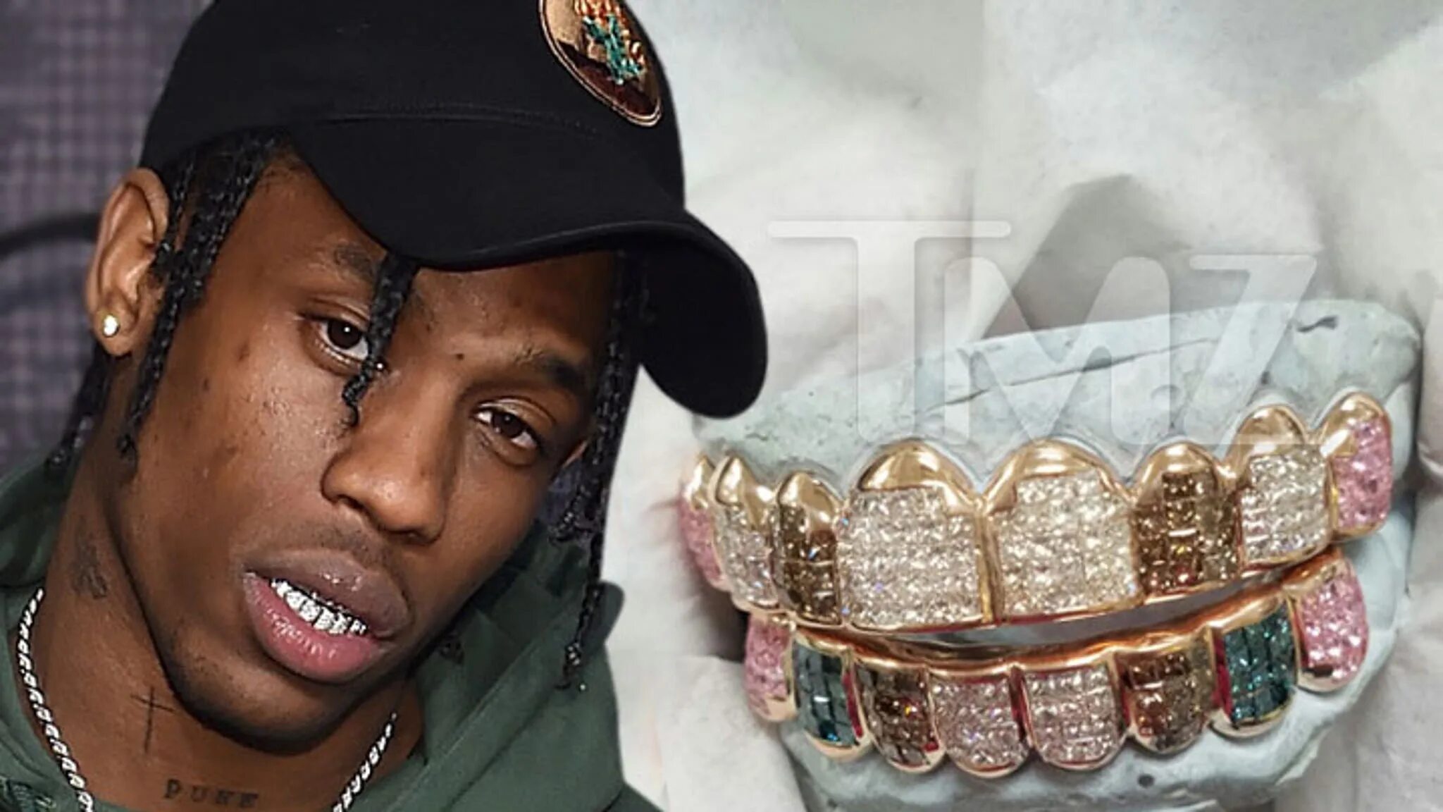 Как называются зубы у рэперов. Грилзы трэвиса скотта. travis scott гриллзы. travis scott зубы. трэвис скотт зубы бриллиантовые.