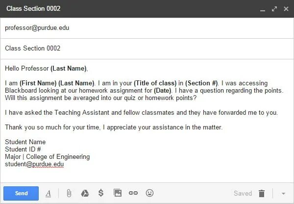 Who is the e mail from to. How to write an email to a professor. how to write professor. email to teacher. sample of email to professor.