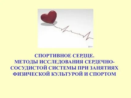 Исследование функционального состояния сердечно сосудистой системы