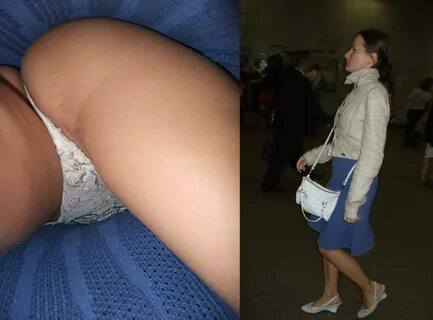 Заглядываем на улице девушкам под юбки 