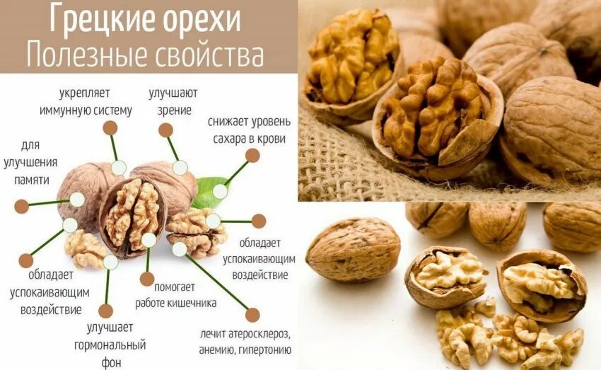 Сколько в 1 грецком орехе