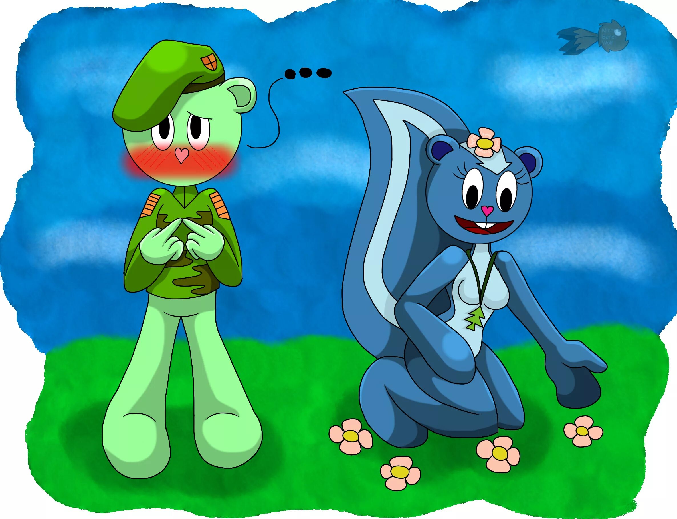 Happy tree friends 2016. HTF Flippy x Petunia. Happy Tree friends Флиппи и петуния. Счастливые Лесные друзья Флиппи и петунией. Петуния и Флиппи Хэппи три френдс.