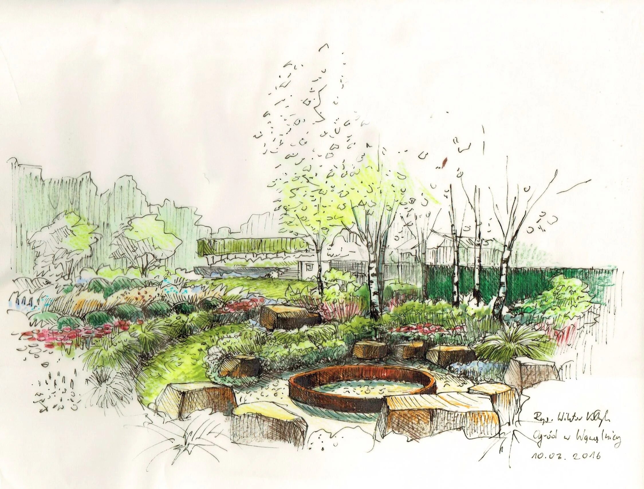 живописный набросок сада. дизайн и архитектура моего сада. живописный набросок сада. живописный набросок сада. наброски ландшафта.