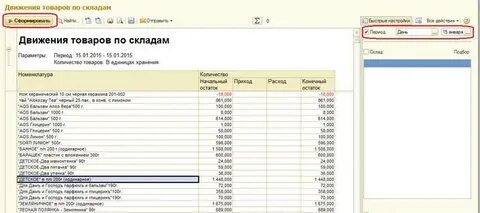 Товар без движения