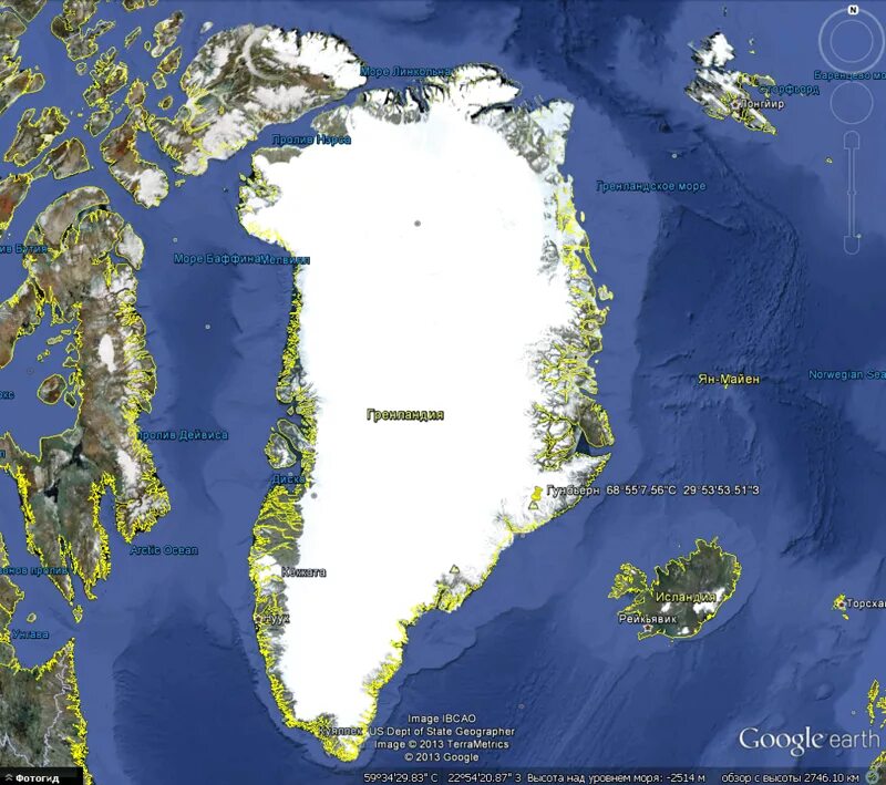 Остров Гренландия на карте. Гренландия остров расположение на карте. Остров Гренландия на физической карте. Местоположение острова Гренландия.