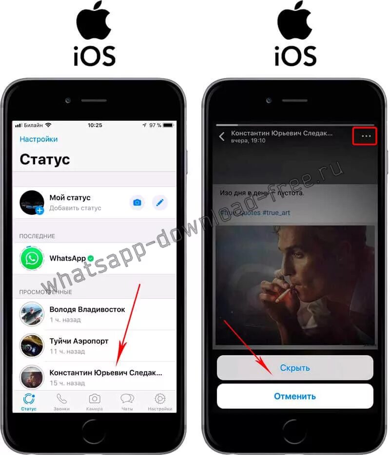Как закрыть статус. Скрыть статус в whatsapp. как скрыть статус в вотсапе. статус в ватсап на айфоне. как. урыть статус в вот сап.