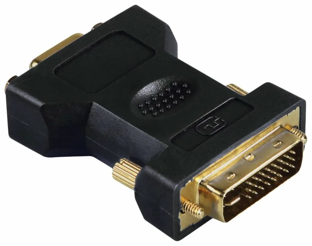 Адаптер DVI Hama h-45073, DVI (M) (прямой) - VGA (F) (прямой) [00045073]. Разъем DVI-D VGA переходник. Переходник DVI-VGA Hama 45073. Переходник DVI DVI-I(M) - VGA. Vga адаптер купить