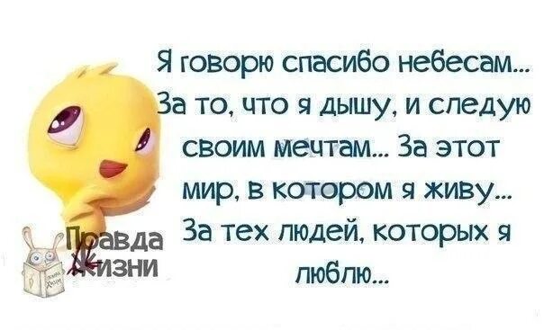 Спасибо небесам за то что я живу. Спасибо небесам за то что я живу
