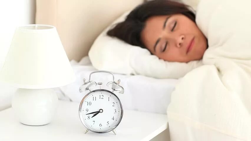 I woke up the alarm clock