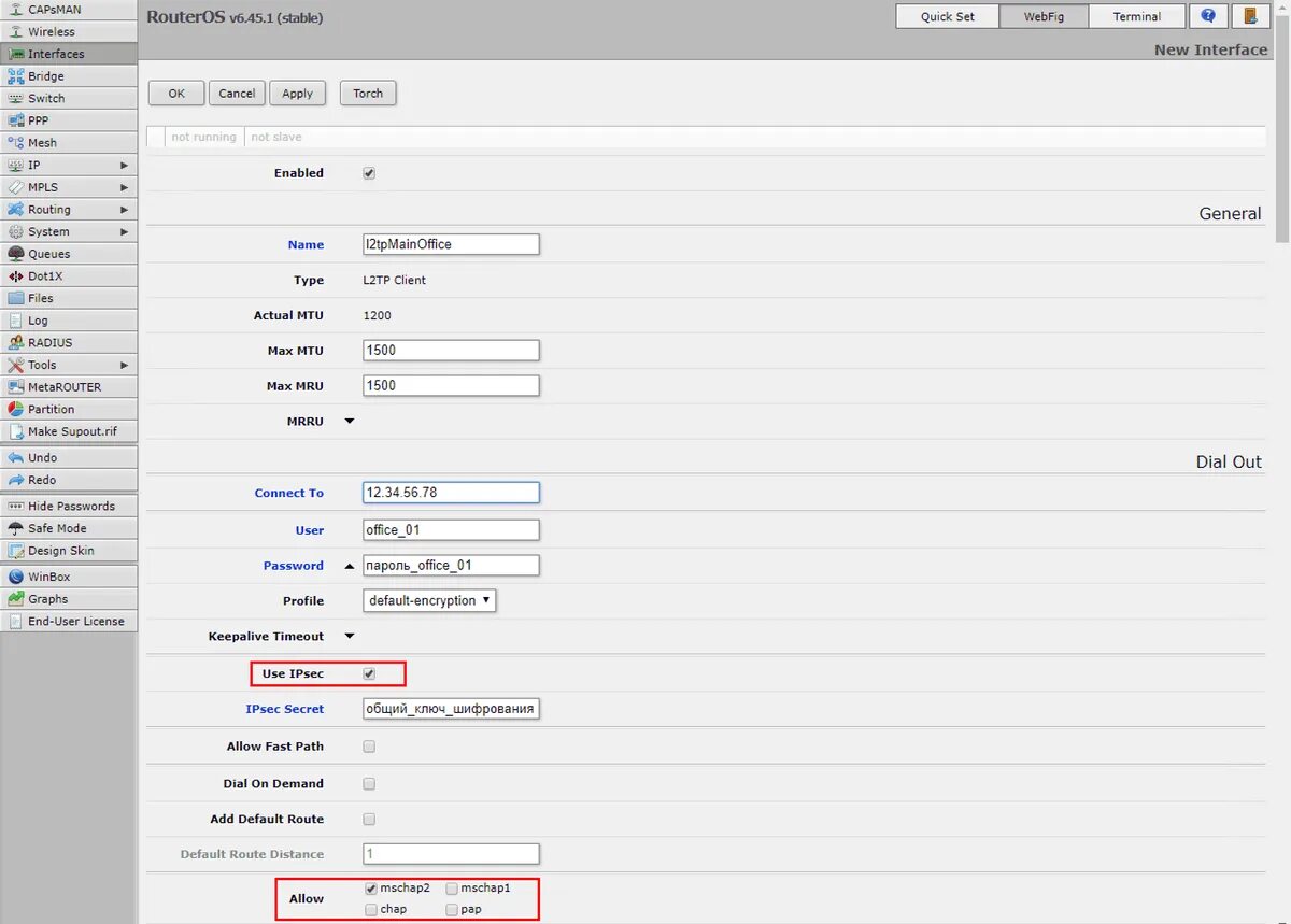 L2tp общий ключ микротик. Шифрование "IPSEC+l2tp". Микротик l2tp клиент. Mikrotik веб Интерфейс.