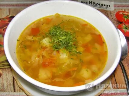 Щи с болгарским перцем и помидорами