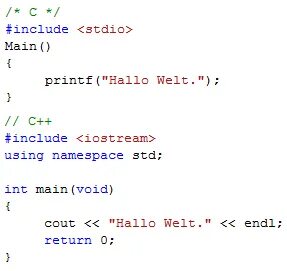 C include main
