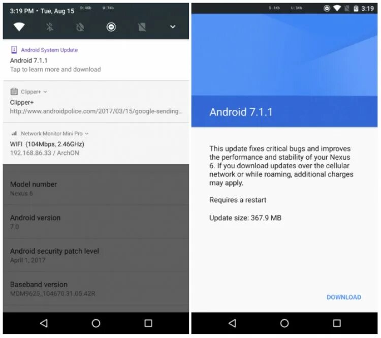 Google обновления android. Версия android 7.1.1.скачать бесплатно. обновление для андроид 7.1. версия андроид 7. андроид 7.1.1.