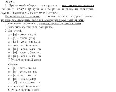 Русский язык 7 класс номер 381