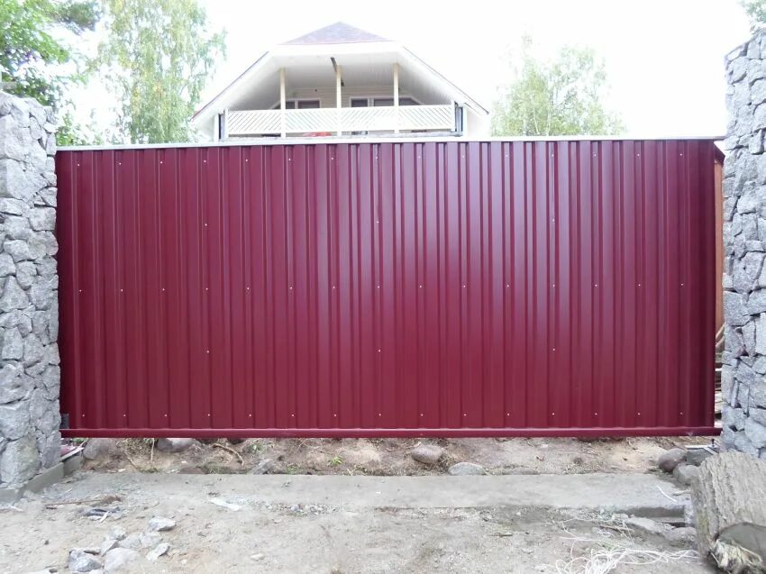 Забор с профнастилом "Загородный" (251596518) купить с доставкой по доступной це