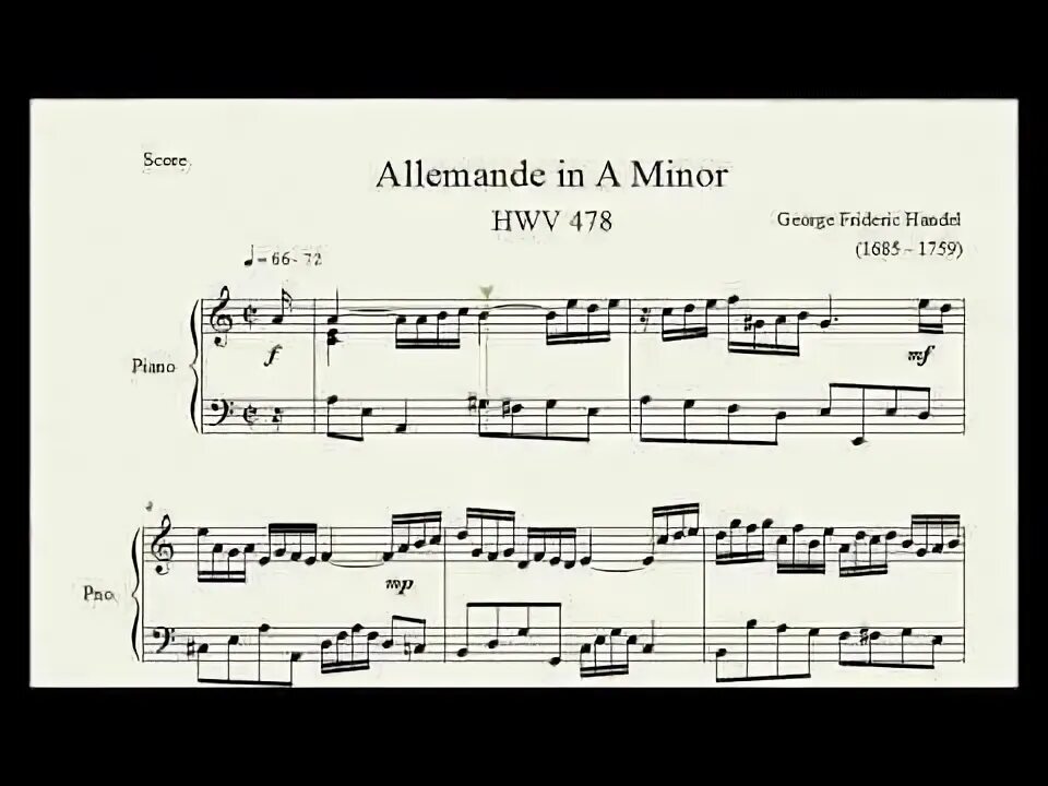 Гендель ля минор. 6. Аллеманда гендель. Менуэт гендель ноты. Гендель пассакалия фортепиано ноты соль минор из сюиты 7.