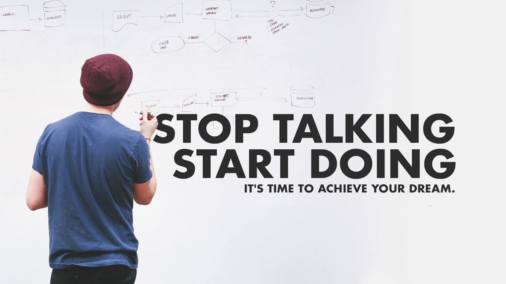 Stop talking. Stop talking start doing. Stop doing start doing. Start doing or start to do.