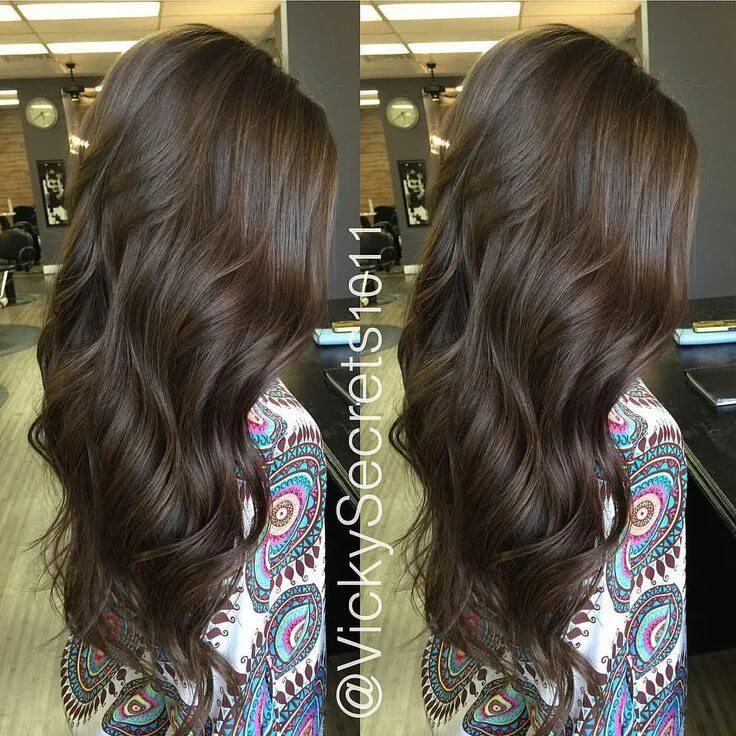 Покраска в коричневый цвет фото 60 Chocolate Brown Hair Color Ideas for Brunettes in 2024 Brown hair dye, Long h