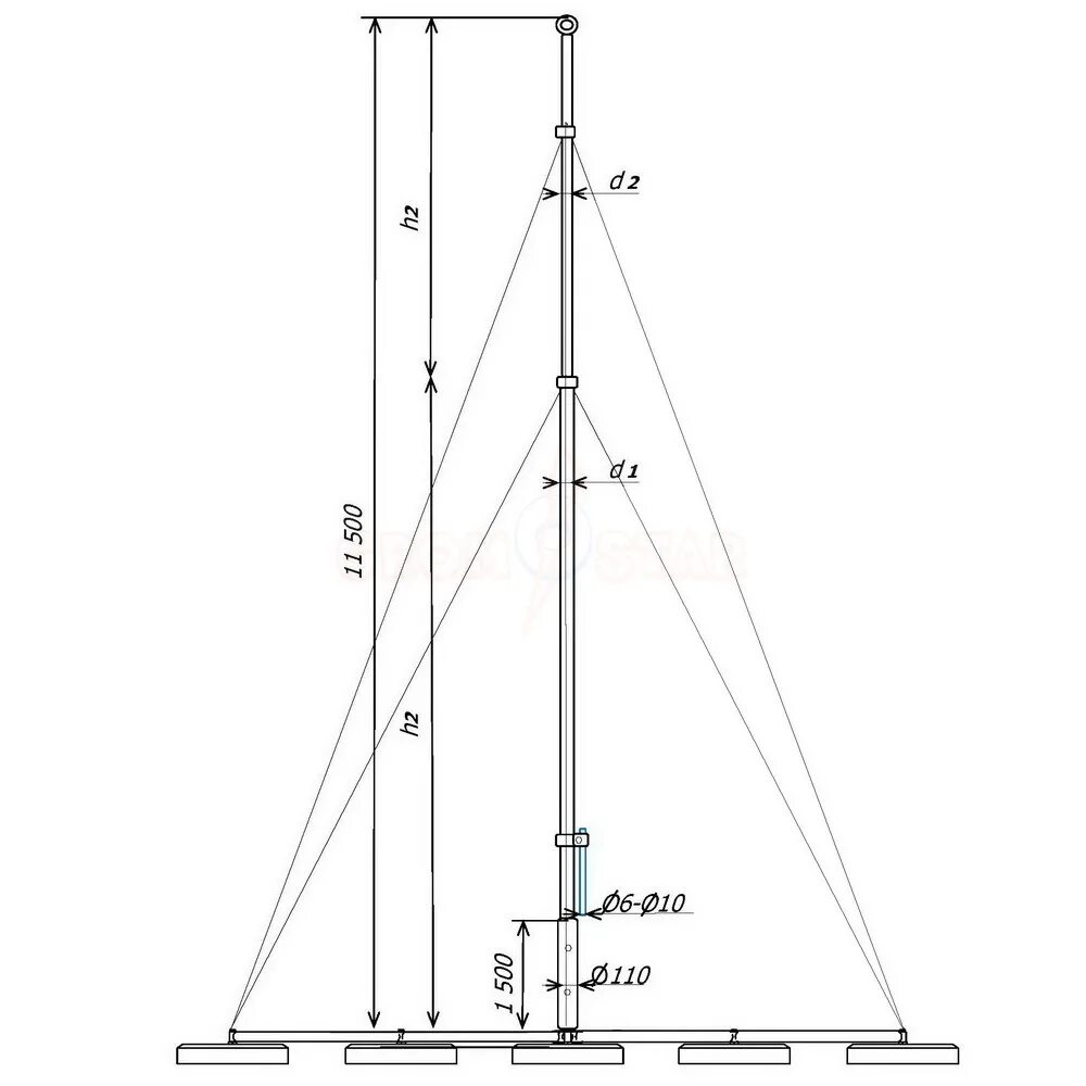 мачта вертикально стоящая конструкция. мачта амс-400-2т трехгранная. мачта вертикально стоящая конструкция. 115. хж2.