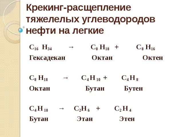 Крекинг углеводородов реакция. Крекинг октана уравнение. Крекинг октана реакция. Крекинг октана уравнение реакции.