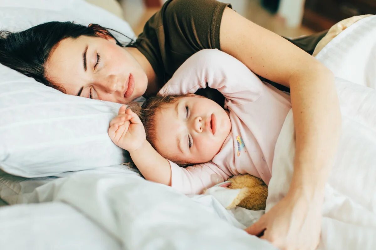 Sleepy mom