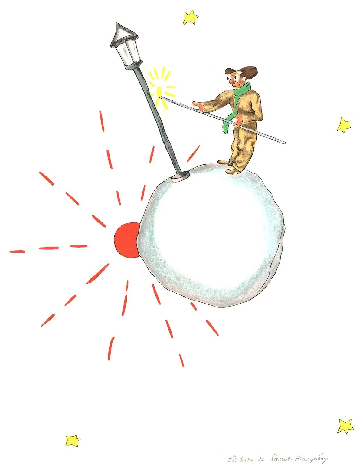 Маленький принц фонарщик. Б 612 маленький принц. 5 планета маленького принца. 5 планета маленького принца. Планета фонарщика из маленького принца.