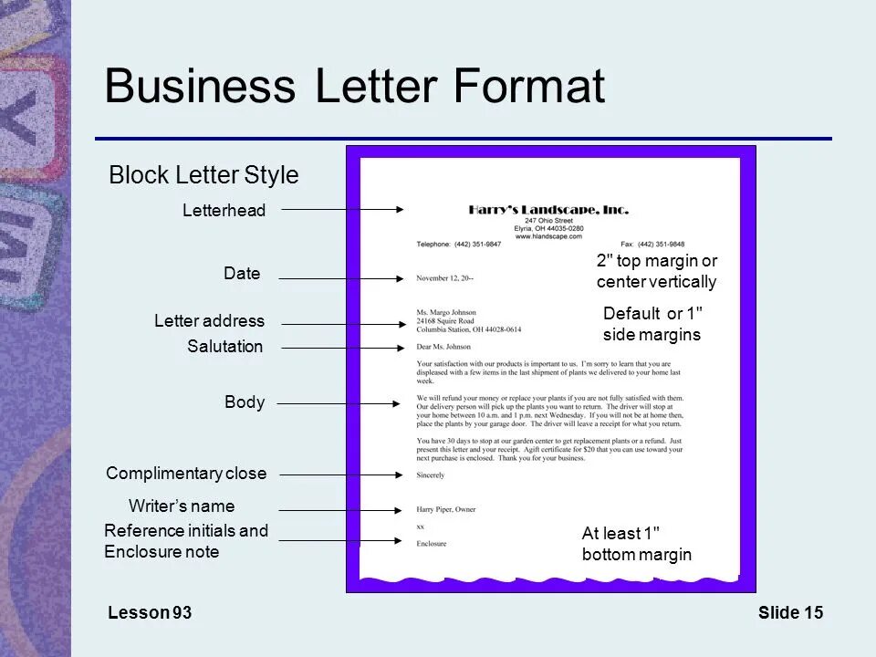 Business Letter format. How to write a Business Letter. Formal Business Letter. Business Letter example. Personal addresses