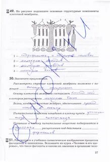 Тетрадь по биологии 9 класс пасечник