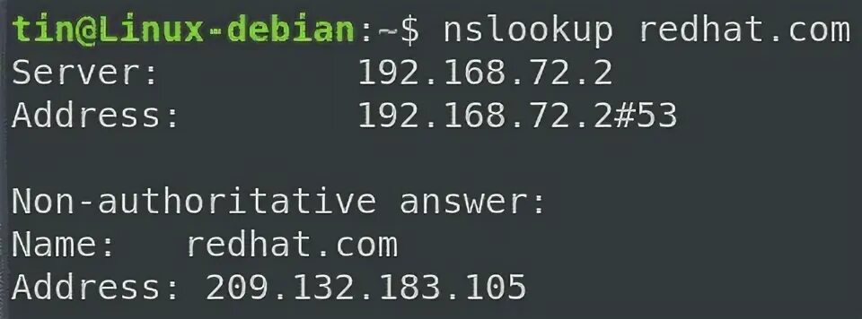 Nslookup linux