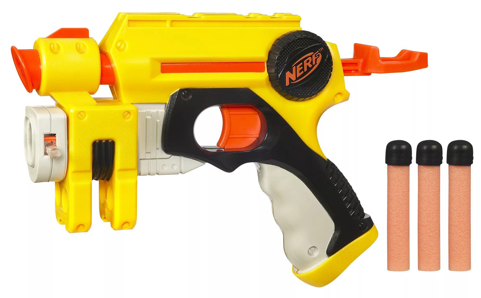 Маленькие нерфы. Nerf бластер Firestrike. Бластер НЕРФ Hasbro. НЕРФ Н страйк желтые. Нёрф жёлтый бластер.