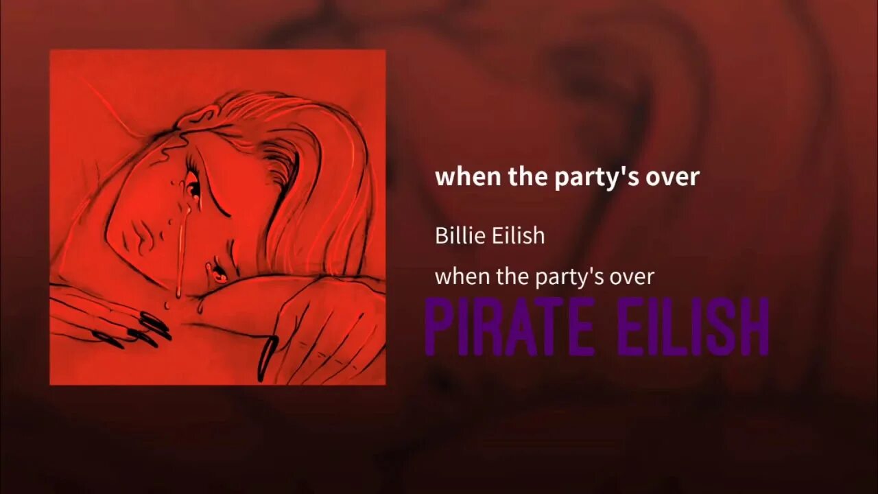 Billie eilish over. Билли Айлиш when the Party's over. Билли Айлиш на Красном фоне. Билли Айлиш красная Эстетика. Билли Айлиш Постер.