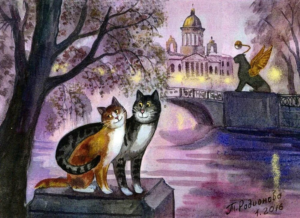 эрмитажный кот рисунок для детей