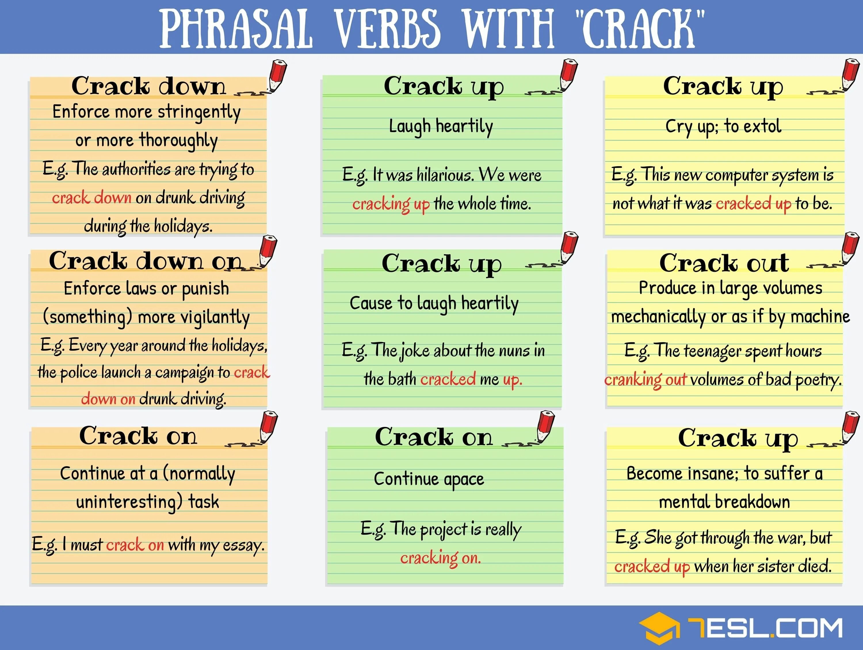 Crack down Phrasal verb. Phrasal verbs with down. Фразовый глагол crack. Verbs with down.