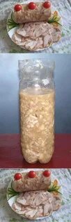 Приготовить колбасу из курицы в бутылке