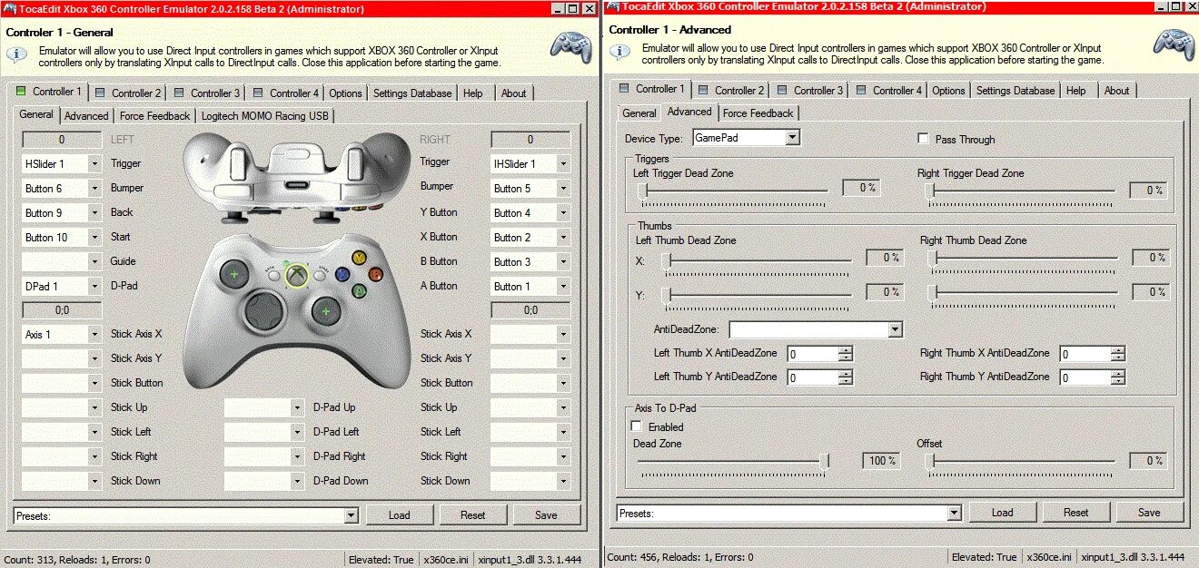 Эмулятор геймпада x360ce. Xbox 360 Controller Emulator (x360ce) готовые. X360ce для руля. Xbox 360 Controller Emulator настройка джойстика. Эмулятор джойстика на русском