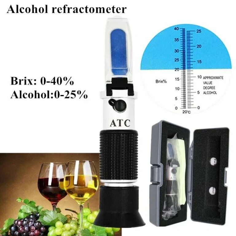 Рефрактометр для вина 0-32% Brix, 0-25. Рефрактометр сахар ATC 40 Brix. Рефрактометр для вина 0-25% и сахара 0-40 Brix. Рефрактометр для сахара шкала БРИКС.