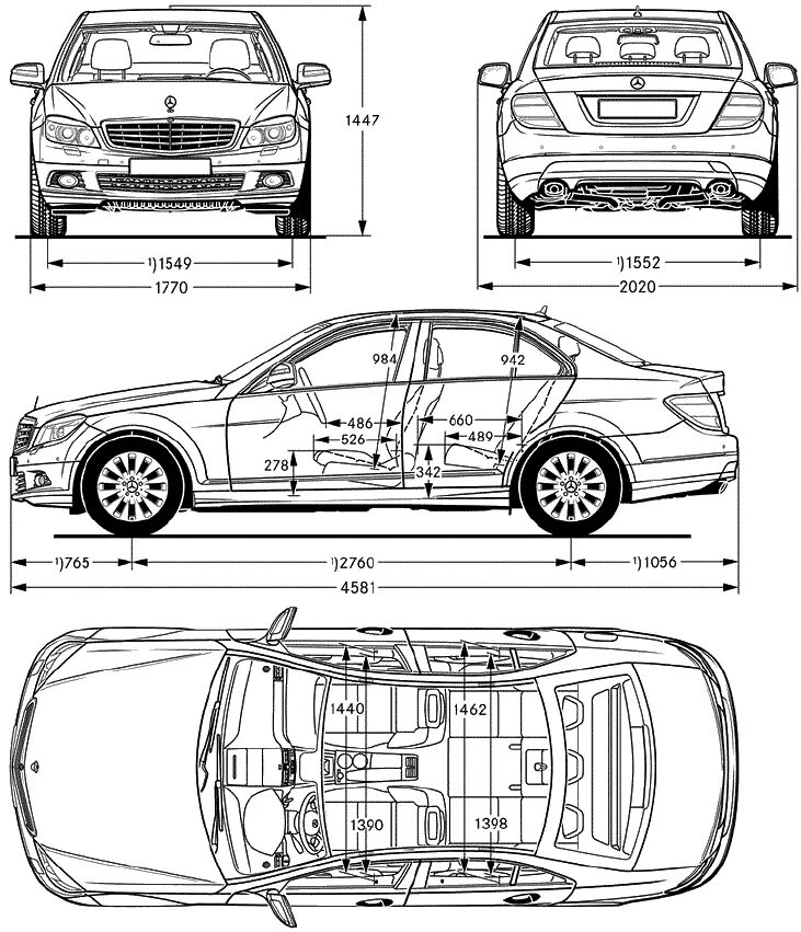 C класс размеры
