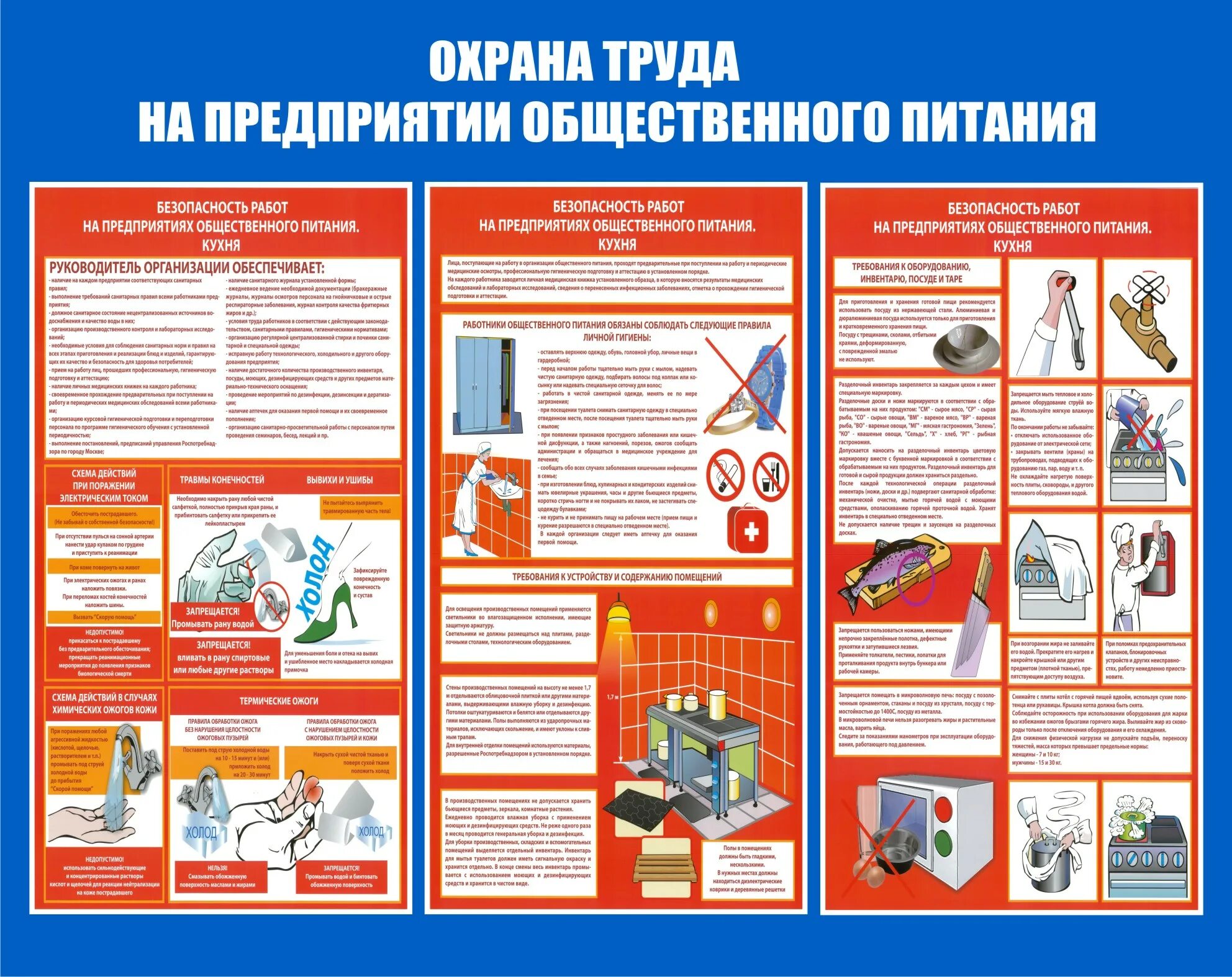 Организация охраны труда и техники безопасности на предприятии. Основные правила безопасности на предприятии общественного питания. Охрана труда на предприятии общественного питания. Техника безопасности на предприятии общественного питания.