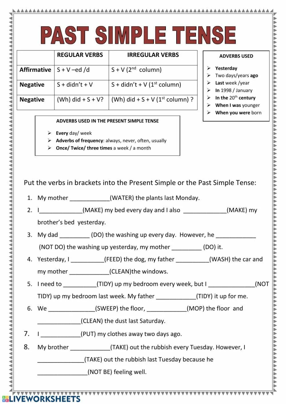 Present simple past simple Worksheets. Past Tenses Worksheets 8 класс. Past simple Worksheets 6 класс. Present simple vs past simple Worksheets for Kids. Past tenses worksheet