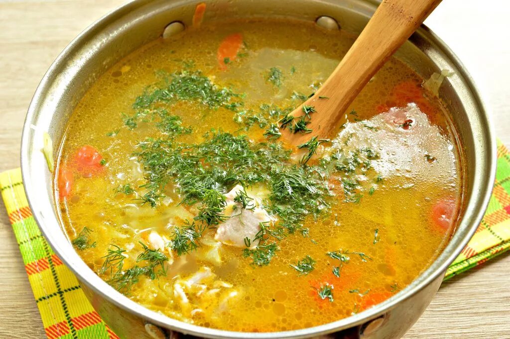 Рецепт приготовления супа на курином бульоне